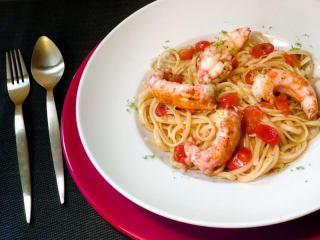 Imagem ilustrativa da receita LINGUINE COM LAGOSTINS E TOMATINHOS