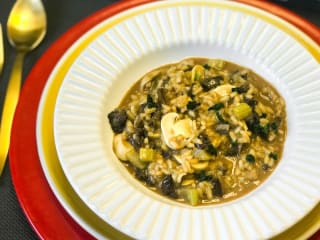 Imagem ilustrativa da receita RISOTO DE FUNGHI E QUEIJO TALEGGIO