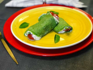 Imagem ilustrativa da receita CREPIOCA DE ESPINAFRE CAPRESE