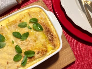 Imagem ilustrativa da receita TORTA DE PÃO COM MUÇARELA, ABOBRINHA E TOMATE
