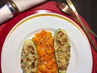 Imagem ilustrativa da receita ABOBRINHA GRATINADA COM QUEIJO GORGONZOLA