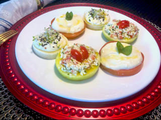 Imagem ilustrativa da receita BRUSCHETTAS DE VEGETAIS COM RICOTA PICANTE