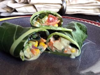 Imagem ilustrativa da receita WRAP DE COUVE COM SALPICÃO VEGGIE