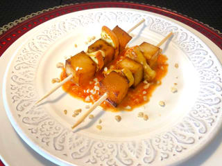 Imagem ilustrativa da receita ESPETINHOS DE TOFU GRELHADO COM CAJU