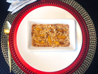 Imagem ilustrativa da receita CRUMBLE DE PÊSSEGO