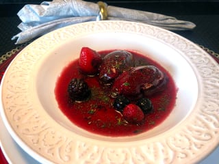 Imagem ilustrativa da receita SORBET DE FRUTAS VERMELHAS COM HORTELÃ