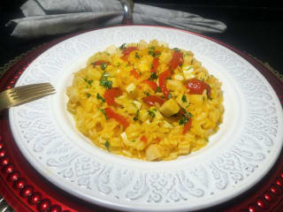 Imagem ilustrativa da receita PAELLA DE PUPUNHA E TOMATINHOS