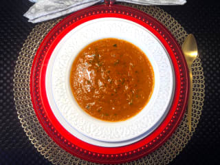 Imagem ilustrativa da receita SOPA DE TOMATES COM COMINHO E COENTRO