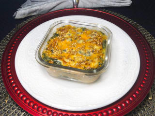 Imagem ilustrativa da receita PENNE AOS 2 QUEIJOS, COUVE-FLOR E ESPINAFRE AO FORNO