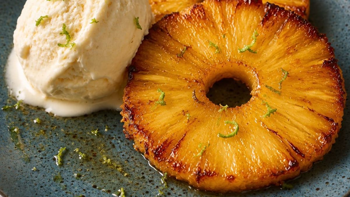 Imagem ilustrativa da receita ABACAXI CARAMELIZADO NA AIRFRYER