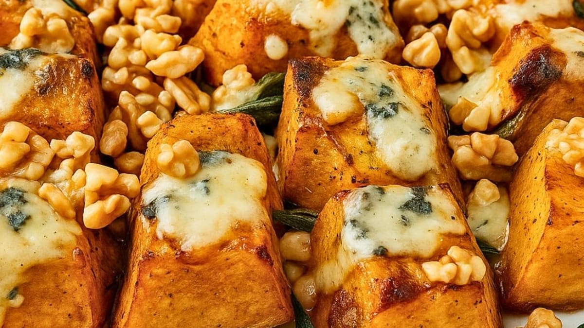 Imagem ilustrativa da receita ABÓBORA COM GORGONZOLA E NOZES NA AIRFRYER