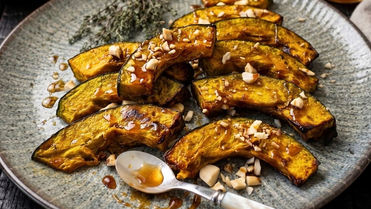 Imagem ilustrativa da receita ABÓBORA NA AIRFRYER COM MEL E ESPECIARIAS