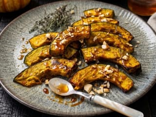 Imagem ilustrativa da receita ABÓBORA NA AIRFRYER COM MEL E ESPECIARIAS