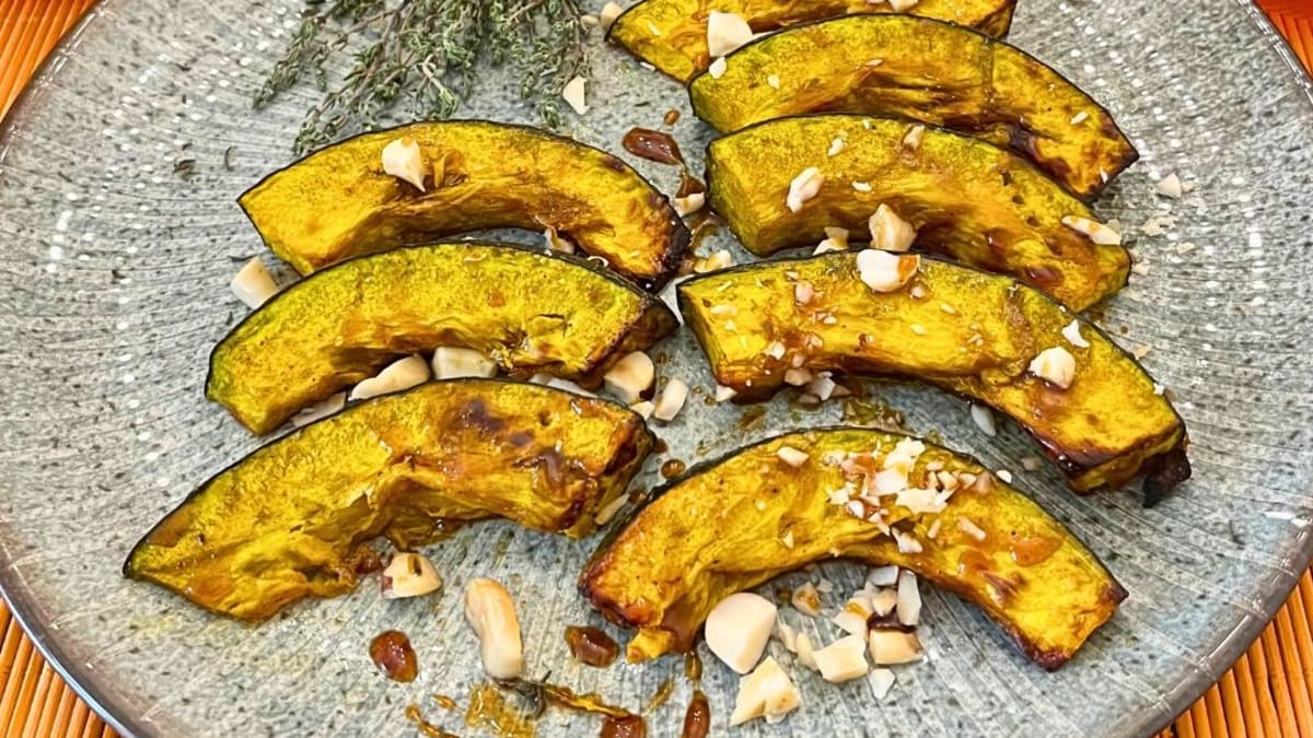 Imagem ilustrativa da receita ABÓBORA NA AIRFRYER COM MEL E ESPECIARIAS