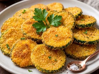 Imagem ilustrativa da receita ABOBRINHA EMPANADA SEM TRIGO NA AIRFRYER
