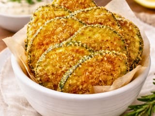 Imagem ilustrativa da receita ABOBRINHA À MILANESA CROCANTE NO FORNO