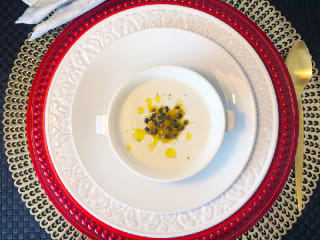 Imagem ilustrativa da receita AJO BLANCO COM POLPA DE MARACUJÁ