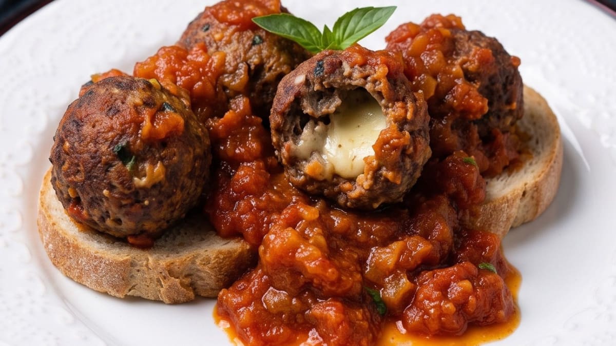 Imagem ilustrativa da receita ALMÔNDEGAS DE CARNE E MORTADELA AO MOLHO DE TOMATES