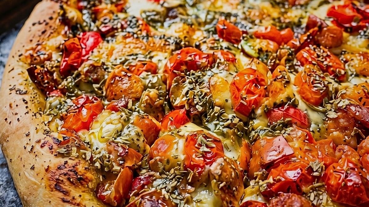 Imagem ilustrativa da receita SFINCIONE: PIZZA SICILIANA DE MASSA ALTA