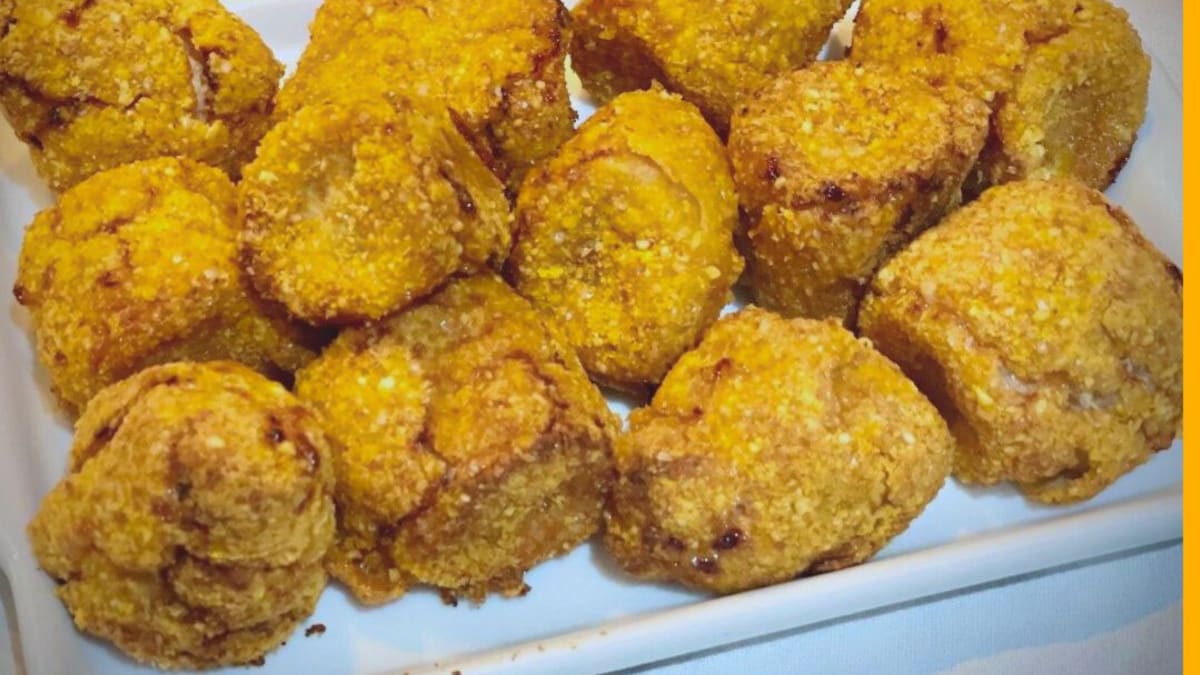 Imagem ilustrativa da receita BANANA À MILANESA DE FORNO, SEM GLÚTEN