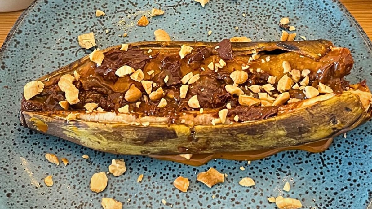 Imagem ilustrativa da receita BANANA RECHEADA NA AIRFRYER