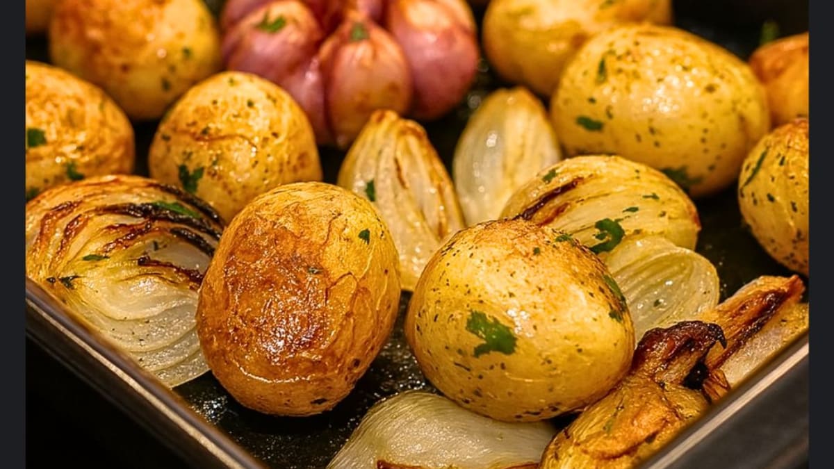 Imagem ilustrativa da receita BATATA RÚSTICA CAMPAGNA ASSADA COM ALHO E ALECRIM