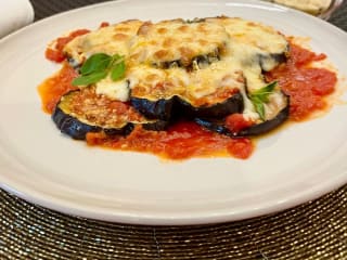 Imagem ilustrativa da receita BERINJELA À PARMEGIANA NA AIRFRYER