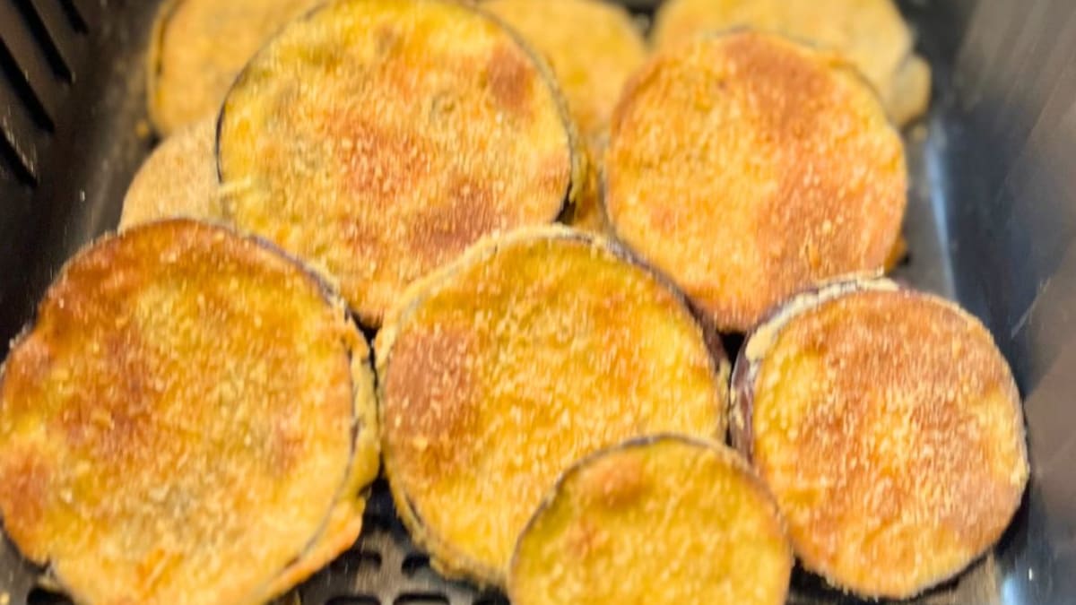 Imagem ilustrativa da receita BERINJELA À MILANESA NA AIRFRYER