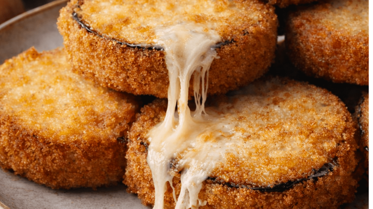 Imagem ilustrativa da receita BERINJELA RECHEADA EMPANADA - RECEITA PARA AIRFRYER