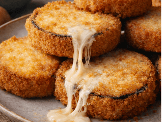 Imagem ilustrativa da receita BERINJELA RECHEADA EMPANADA - RECEITA PARA AIRFRYER