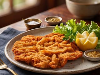 Imagem ilustrativa da receita BIFE À MILANESA DE FORNO SEM GLÚTEN