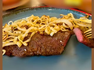 Imagem ilustrativa da receita BIFE ACEBOLADO NA AIRFRYER