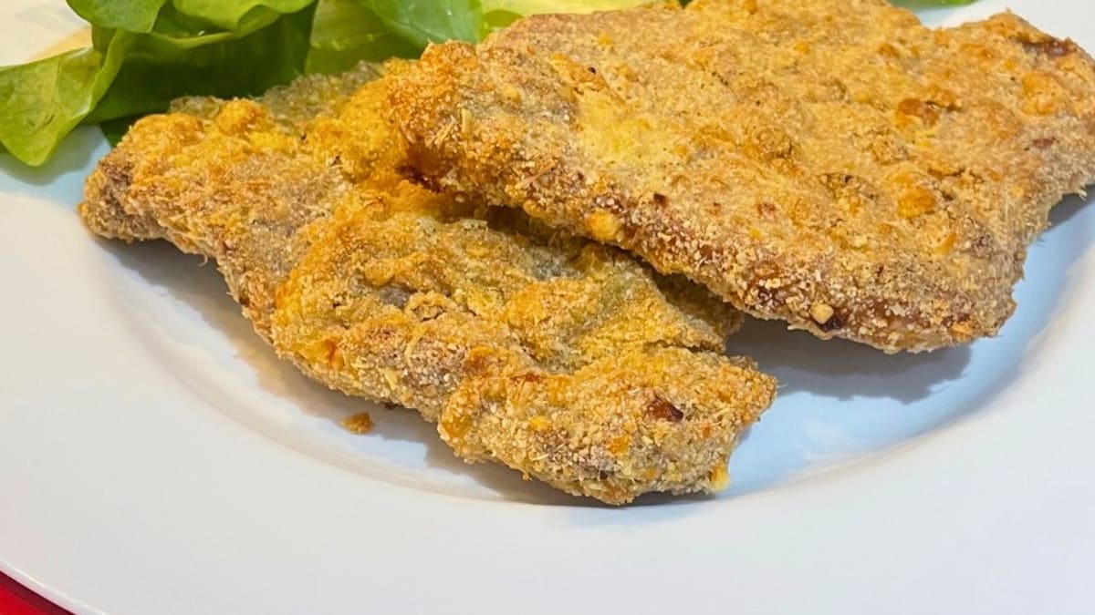 Imagem ilustrativa da receita BIFE DE COPA-LOMBO À MILANESA SEM TRIGO E SEM FRITAR