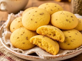 Imagem ilustrativa da receita BISCOITINHOS DE FUBÁ SEM OVO