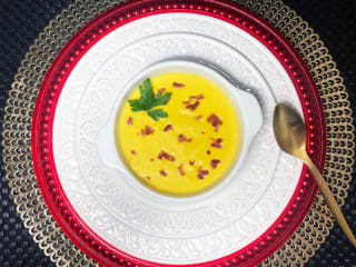 Imagem ilustrativa da receita BISQUE DE ABÓBORA COM PROVOLONE DEFUMADO