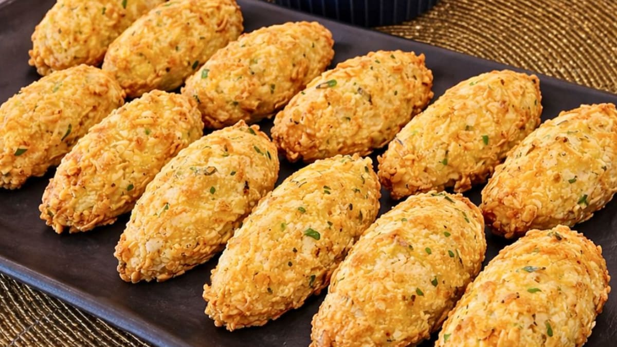 Imagem ilustrativa da receita BOLINHO DE ARROZ NA AIRFRYER CROCANTE (SEM GLÚTEN)