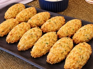 Imagem ilustrativa da receita BOLINHO DE ARROZ NA AIRFRYER CROCANTE (SEM GLÚTEN)