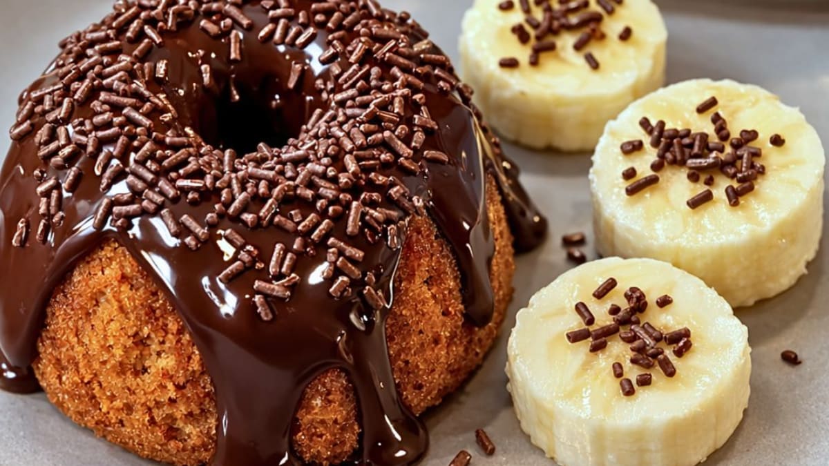 Imagem ilustrativa da receita BOLINHO DE BANANADA COM CHOCOLATE