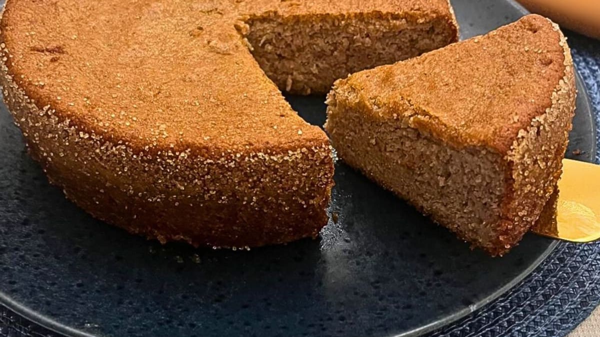 Imagem ilustrativa da receita BOLO DE AMENDOIM COM BANANA SEM FARINHA