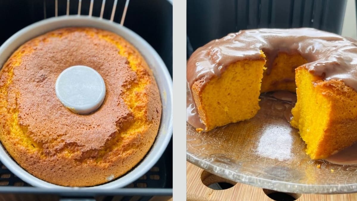 Imagem ilustrativa da receita BOLO DE CENOURA NA AIRFRYER