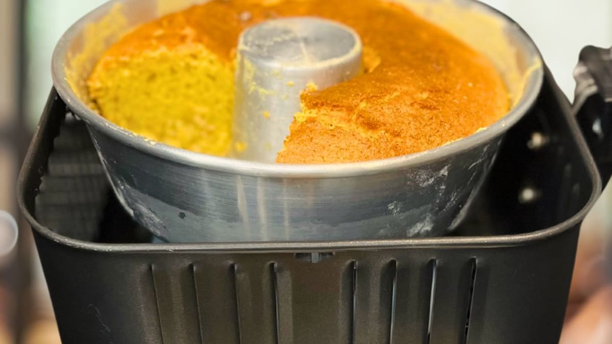 Imagem ilustrativa da receita BOLO DE FUBÁ NA AIRFRYER