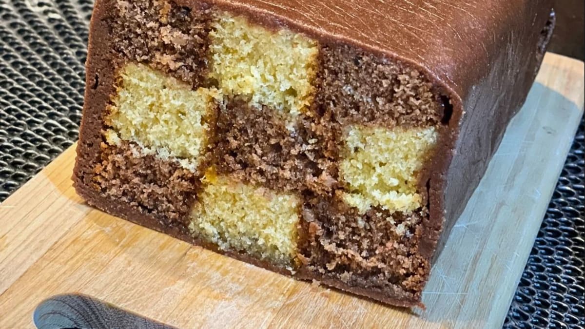 Imagem ilustrativa da receita BOLO XADREZ (BATTENBERG)