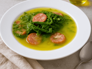 Imagem ilustrativa da receita CALDO VERDE TRADICIONAL COM LINGUIÇA PORTUGUESA