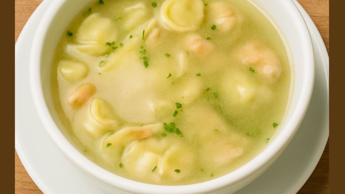 Imagem ilustrativa da receita CAPELETTI IN BRODO (CALDO) DE LEGUMES