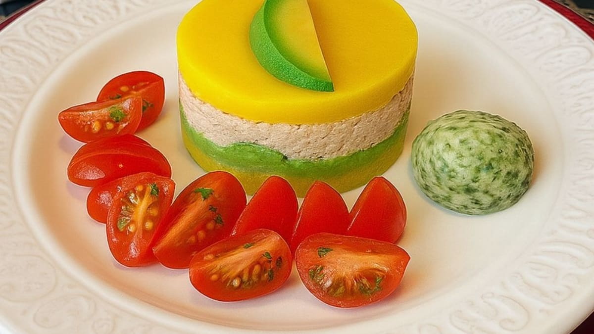 Imagem ilustrativa da receita CAUSA LIMEÑA COM ABACATE E MAIONESE DE ATUM