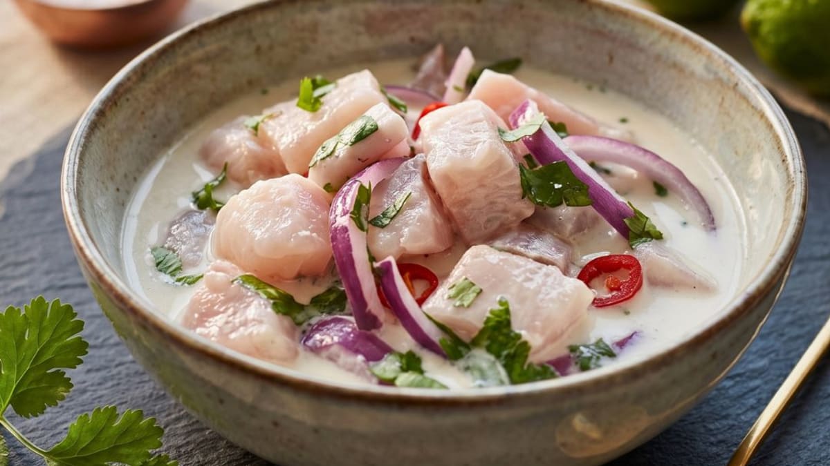 Imagem ilustrativa da receita CEVICHE DE TILÁPIA COM LEITE DE COCO