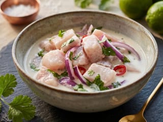 Imagem ilustrativa da receita CEVICHE DE TILÁPIA COM LEITE DE COCO
