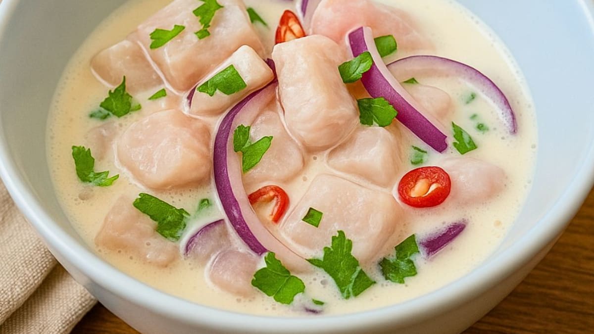 Imagem ilustrativa da receita CEVICHE DE TILÁPIA COM LEITE DE COCO