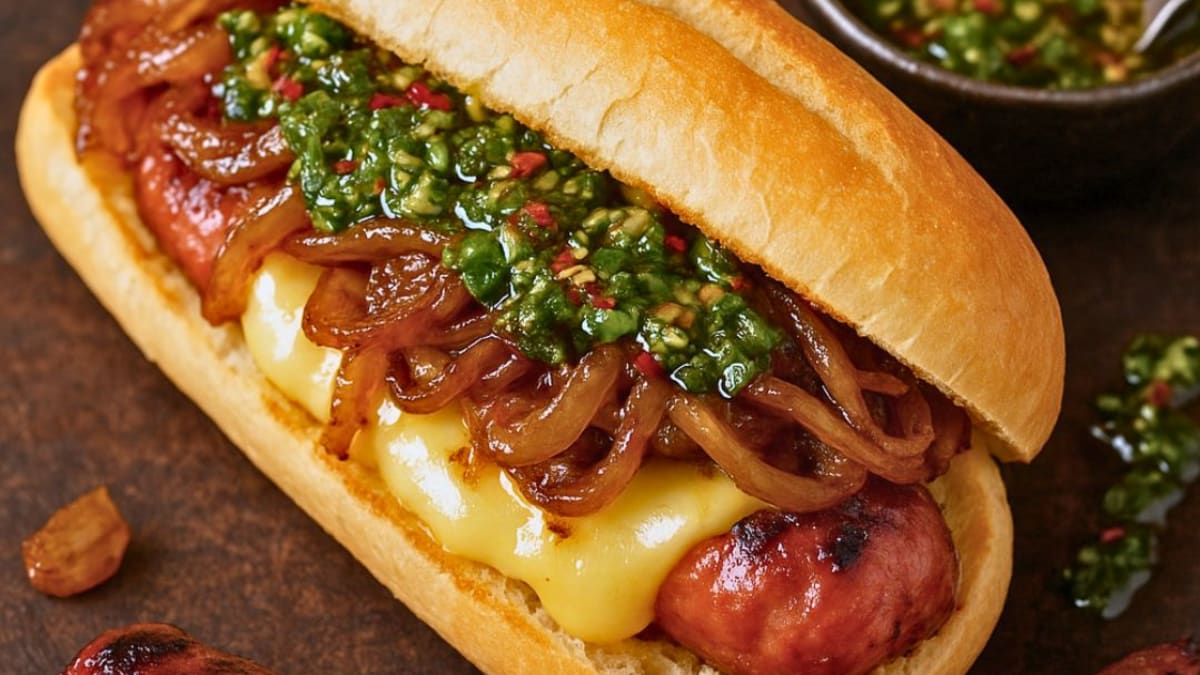 Imagem ilustrativa da receita CHORIPAN COM MOLHO CHIMICHURRI