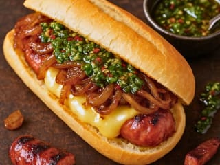 Imagem ilustrativa da receita CHORIPAN COM MOLHO CHIMICHURRI